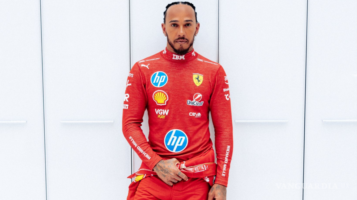 ‘Primera vez de rojo’: Ferrari presume a Lewis Hamilton con el uniforme de la escudería