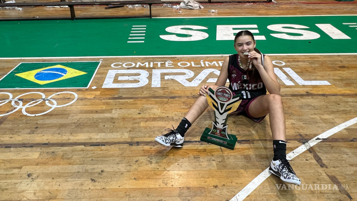 La saltillense Allegra Reyes se corona en el Campeonato Internacional de Minibasket de Brasil 2024