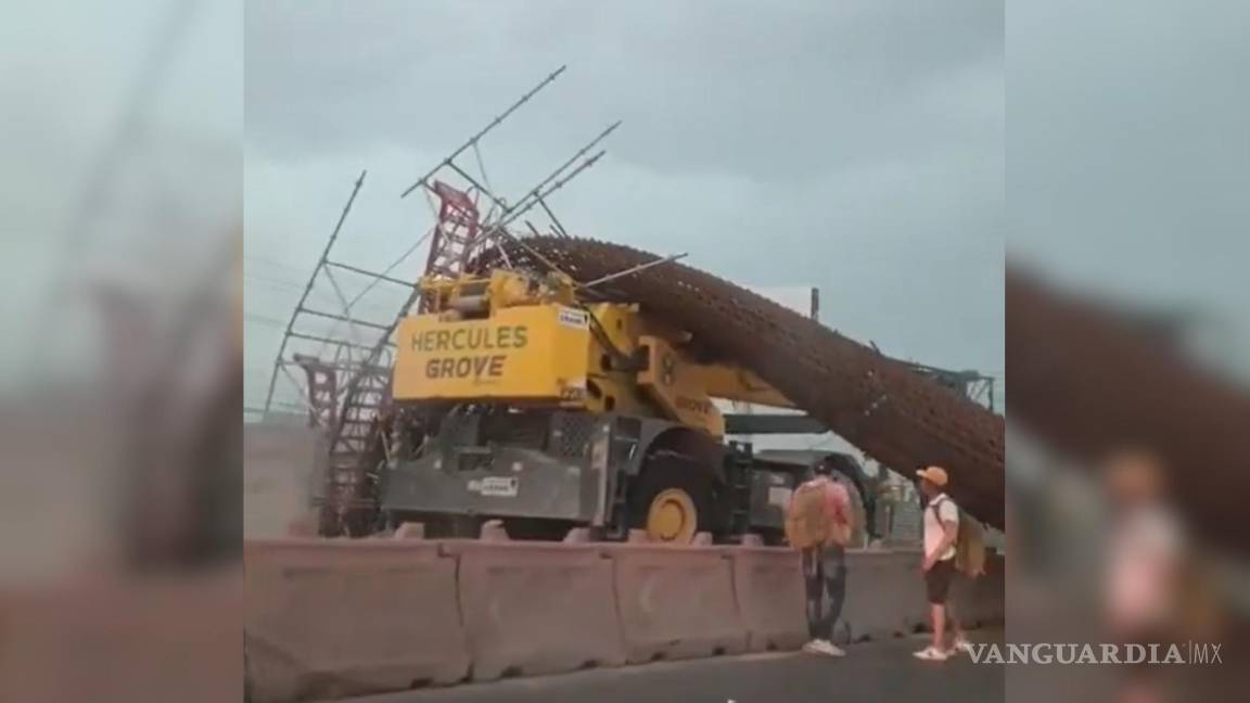 Colapsa columna en construcción de la Línea 6 del Metro en Nuevo León