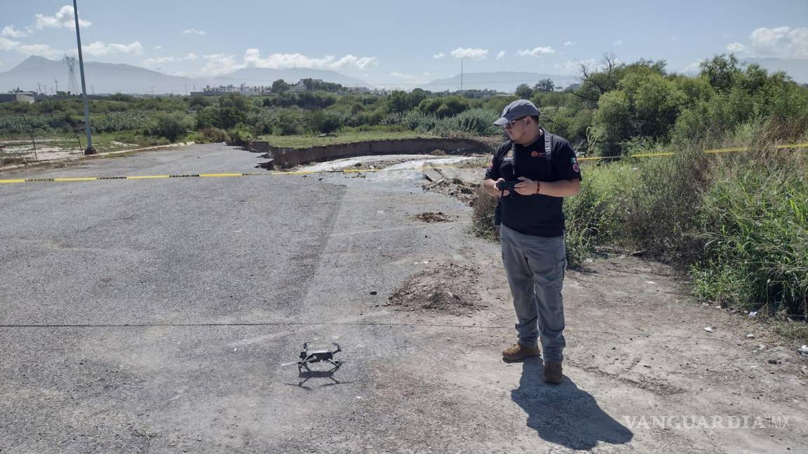 Refuerzan elementos de PCNL búsqueda de cuerpo en río de Ramos Arizpe, en Coahuila