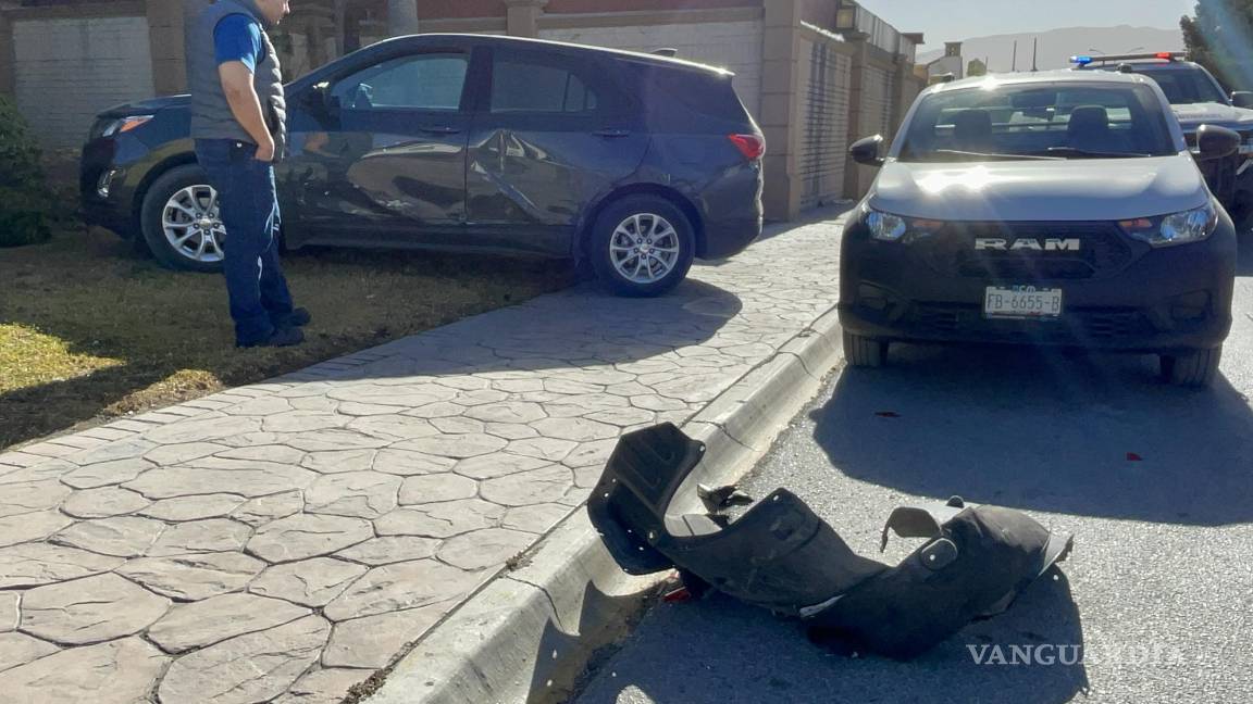 Por no frenar provoca accidente, en Saltillo
