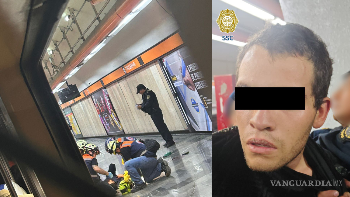 Hombre apuñala a cuatro personas en el Metro de Tacubaya y se se arroja a las vías; es detenido