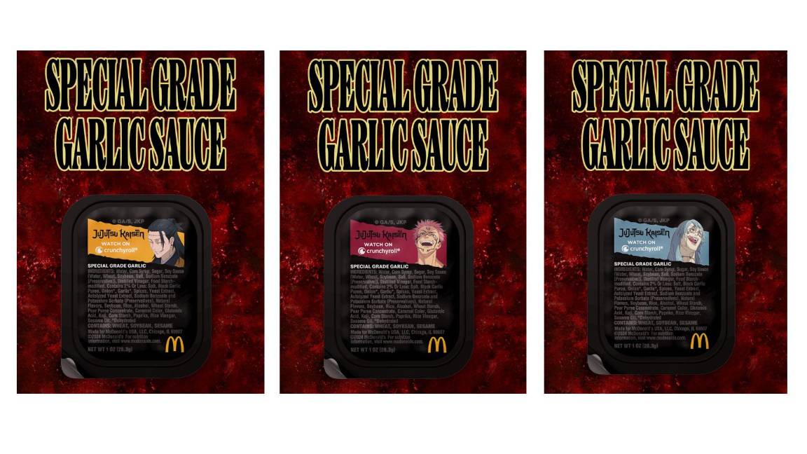 $!Suguru Geto, Ryomen Sukuna, Mahito - SPECIAL GRADE GARLIC SAUCE x McDonalds