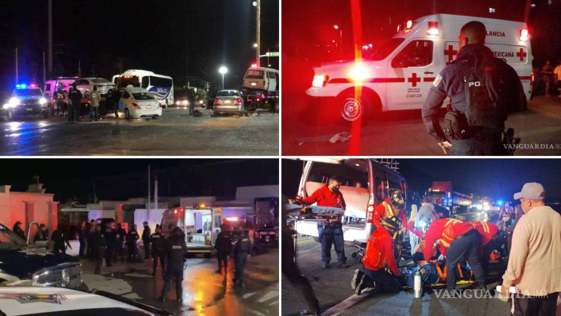 Fin de semana en Saltillo deja decenas de lesionados: choques vehiculares, riñas y accidentes