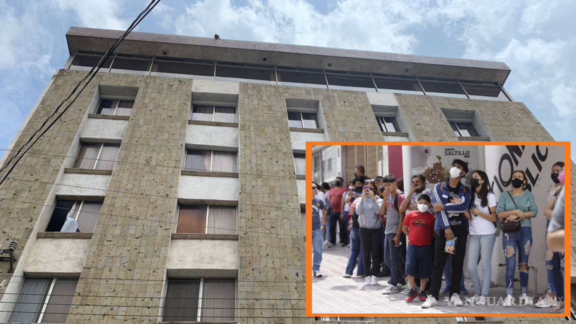 Tras 40 minutos, rescatan a mujer que amenazó con arrojarse en Hotel San Jorge de Saltillo