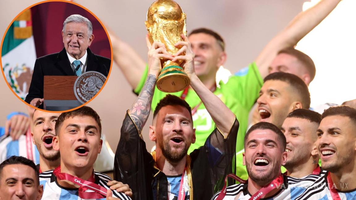 ‘Como por mandato divino’, AMLO celebra la victoria de Argentina en Qatar 2022