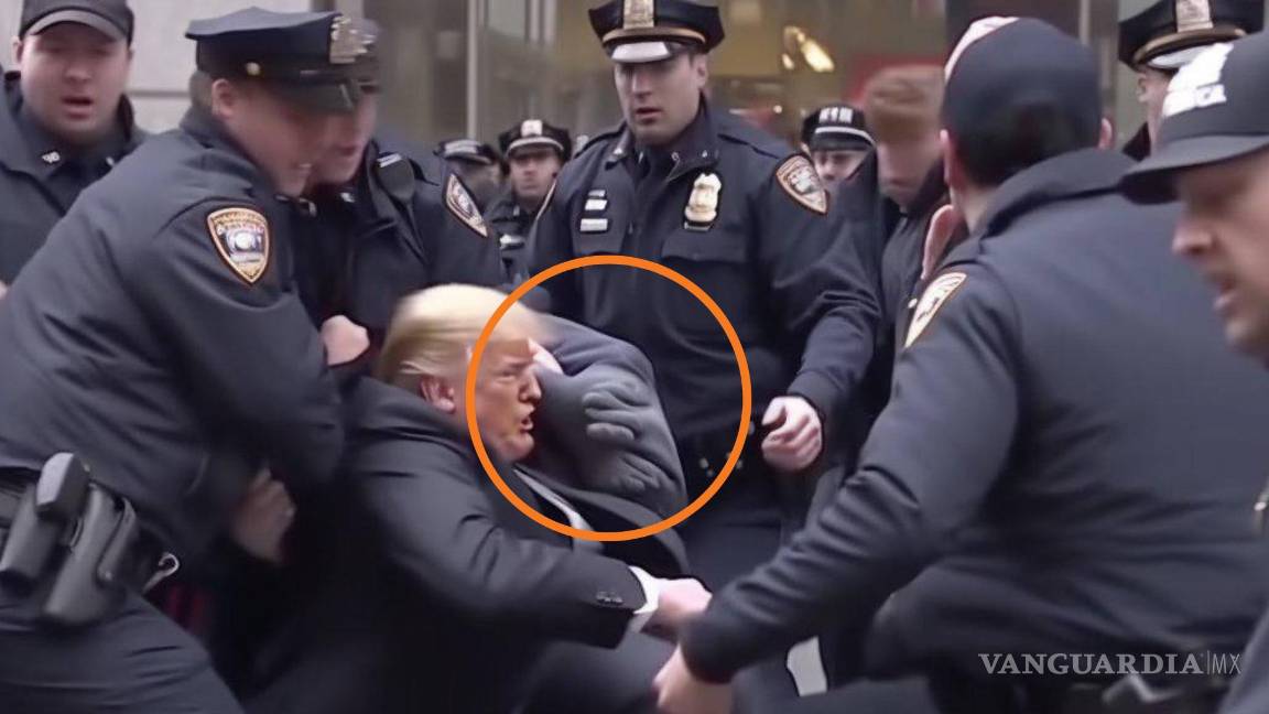 $!Para que no le cuenten, fotos de la detención de Donald Trump son fake