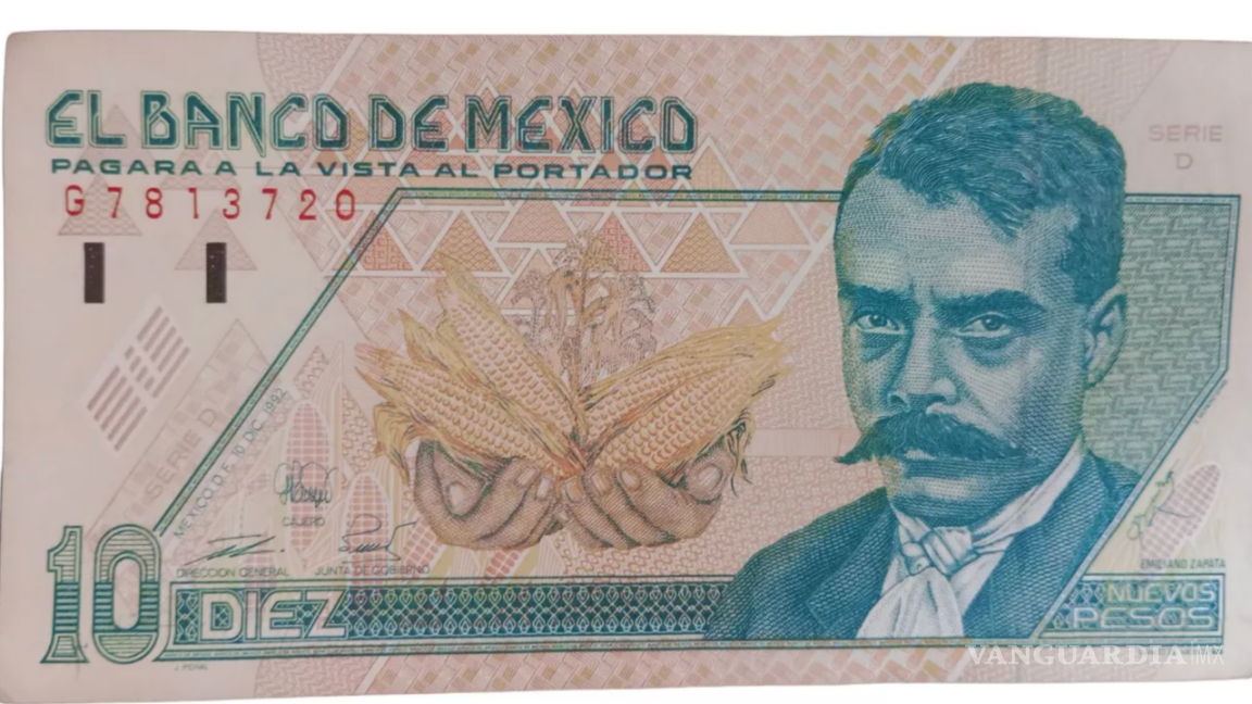 Descubre el valioso billete de 10 pesos mexicanos de 1992 con Emiliano Zapata