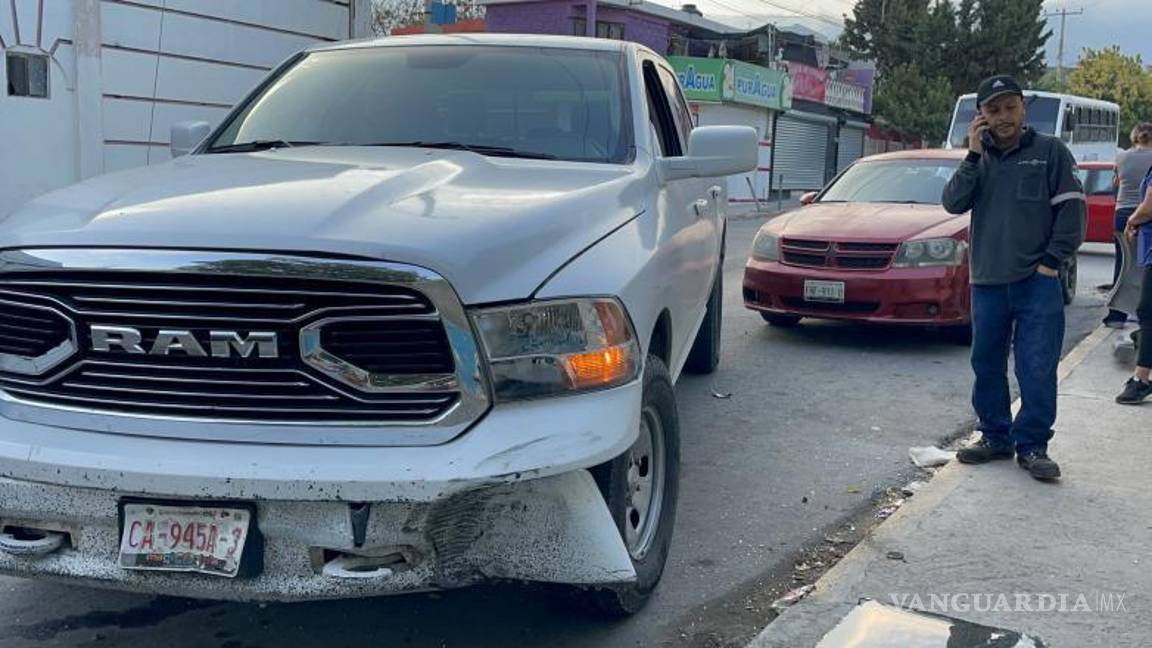 $!La camioneta afectada terminó con daños mínimos.