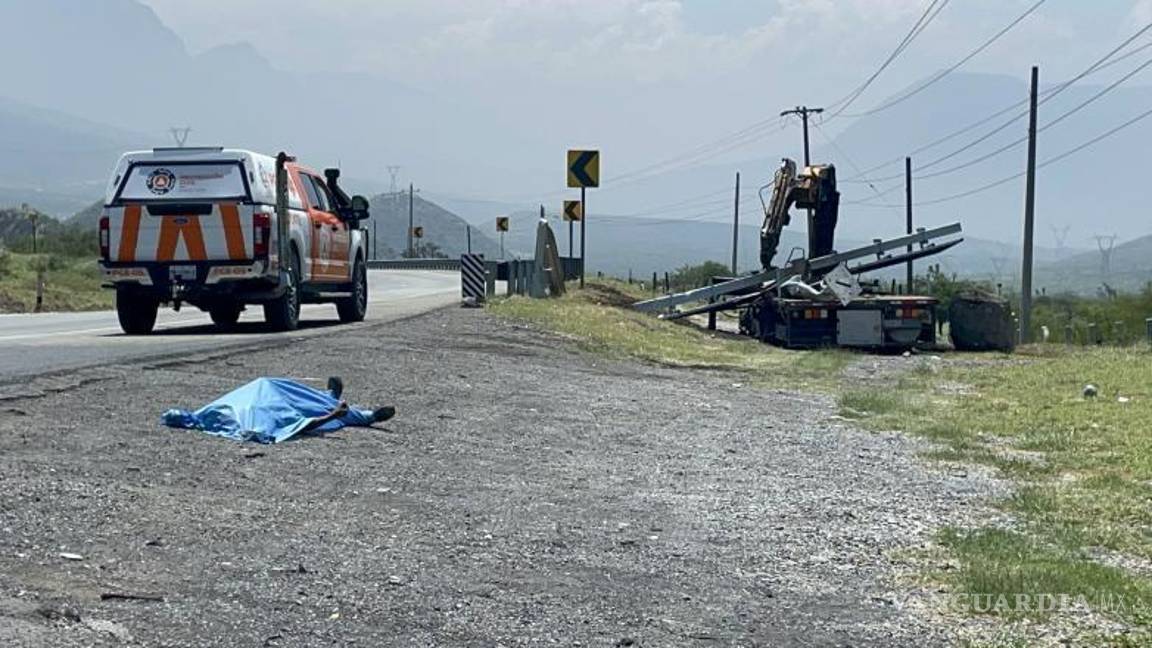 $!Personal de la Guardia Nacional y la Fiscalía de Nuevo León aseguraron el área del accidente y realizaron las investigaciones pertinentes.