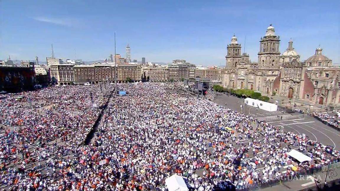 $!250 mil fueron al Zócalo a escuchar mensaje de AMLO: SSC-CDMX