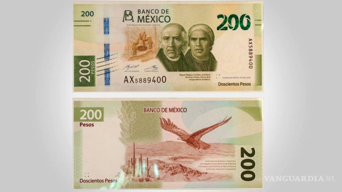 Reconocen seguridad en los nuevos billetes de 200 pesos