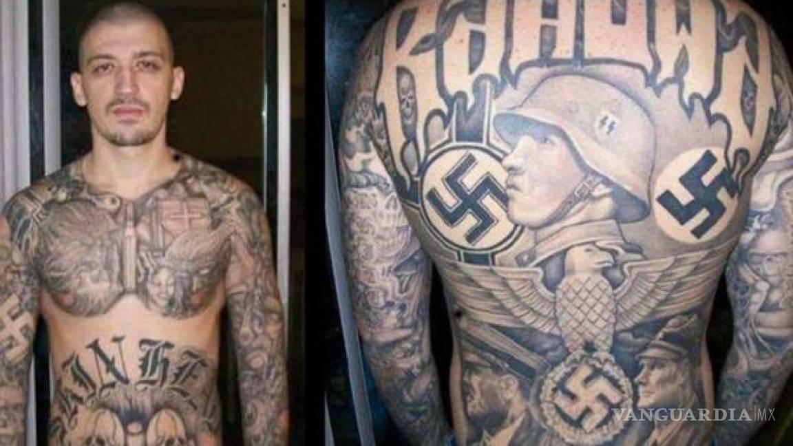 Condenan a Adolf, el fanático de Hitler cubierto de tatuajes nazis
