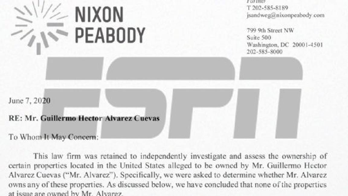 $!Defensa de Billy Álvarez presenta pruebas sobre propiedades en Estados Unidos