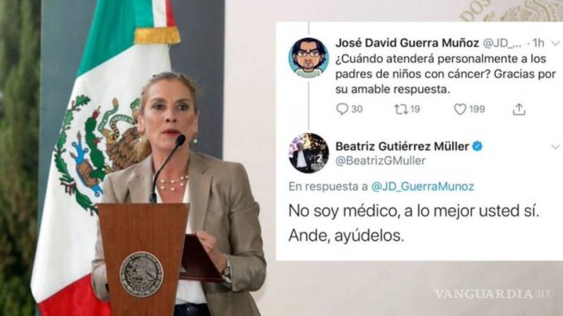 Padres de niños con cáncer exigen disculpa de Beatriz Gutiérrez y medicamentos