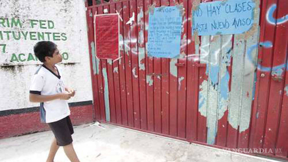 Cierran ocho escuelas en Acapulco por inseguridad