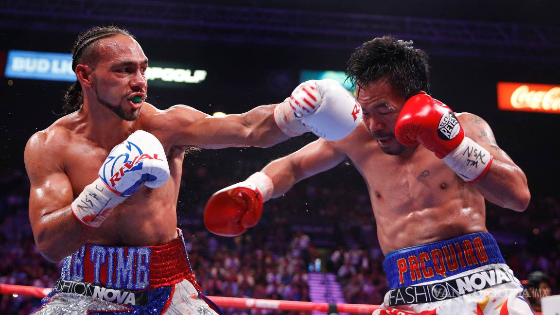 $!Manny Pacquiao gana a Keith Thurman en Las Vegas y rinde homenaje a 'Cleto Reyes'