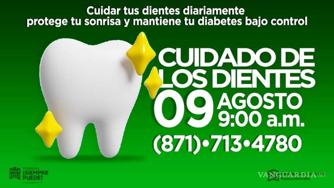 En Torreón, el Club Diabético invita a plática sobre el cuidado de los dientes