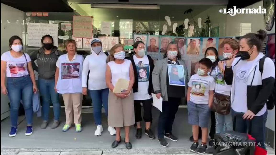Familiares de desaparecidos protestan en la Comisión Nacional de Búsqueda
