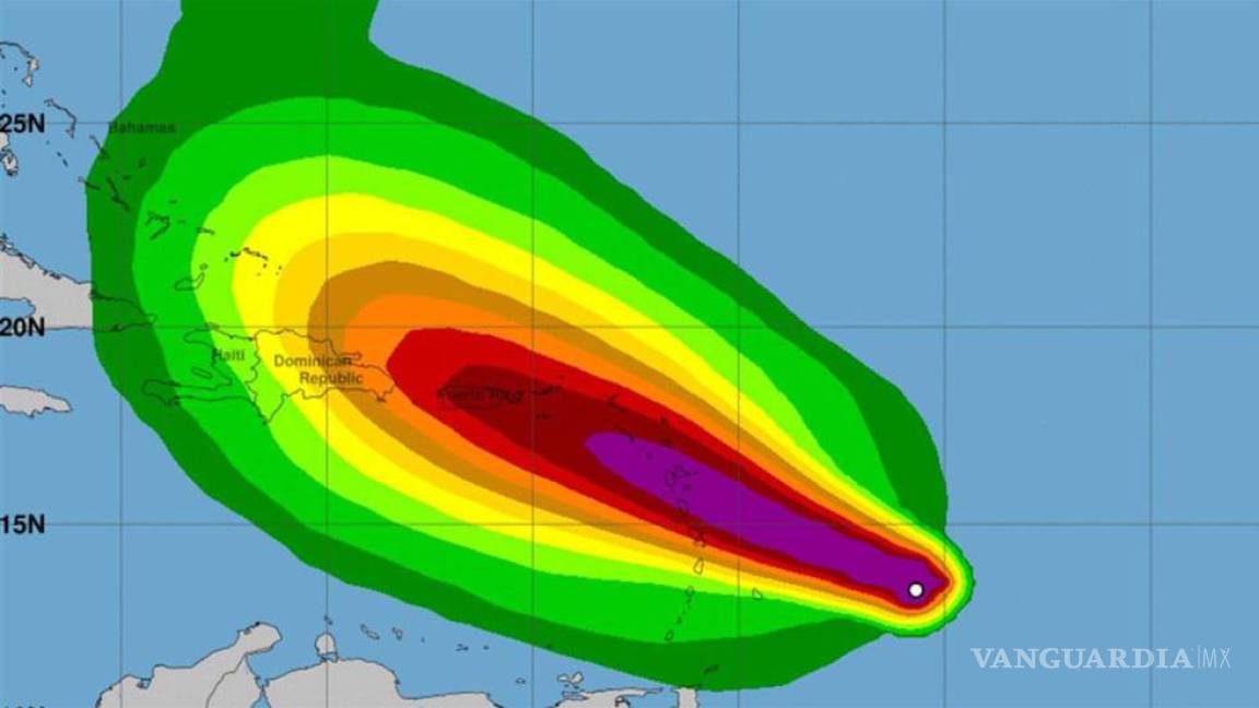 Huracán María se convierte en categoría 2 y amenaza a zonas afectadas por Irma
