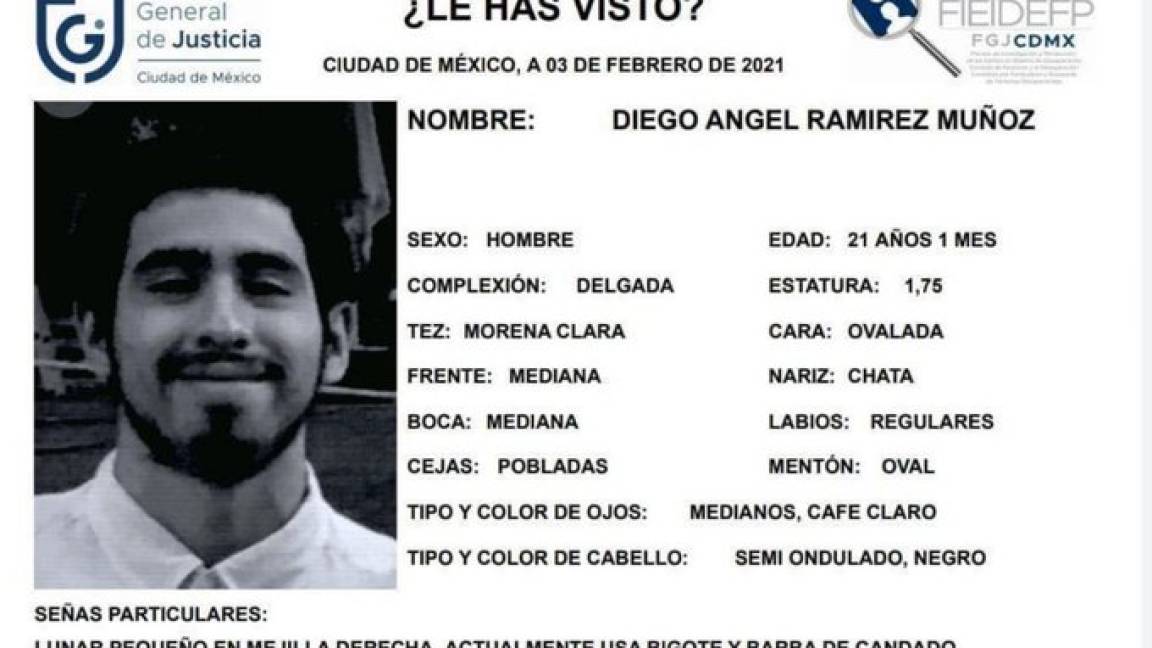 Hallan muerto a estudiante de la UNAM desaparecido