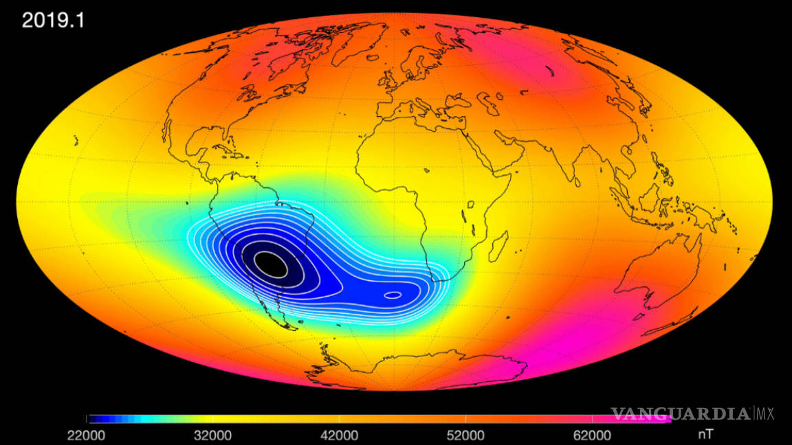 Revelan que el campo magnético de la Tierra se debilita; la zona más afectada se expande sobre América del Sur