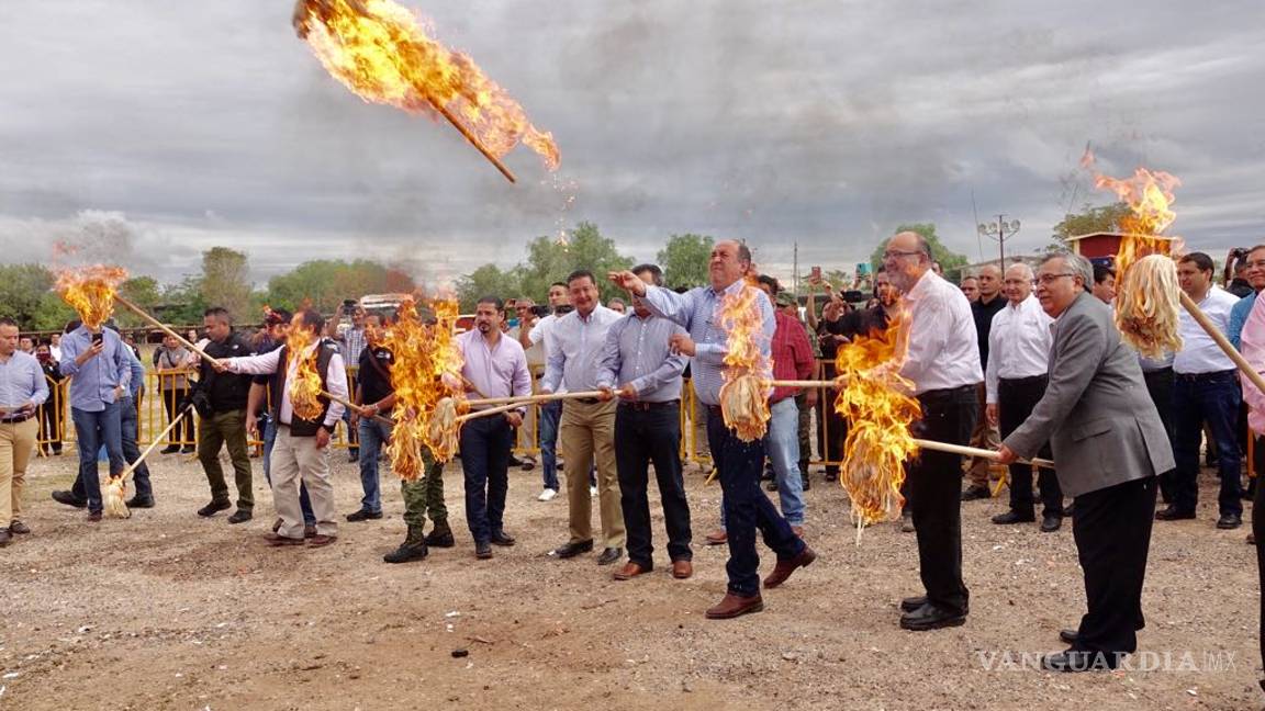 $!Incineran en Torreón más de 5 toneladas de droga