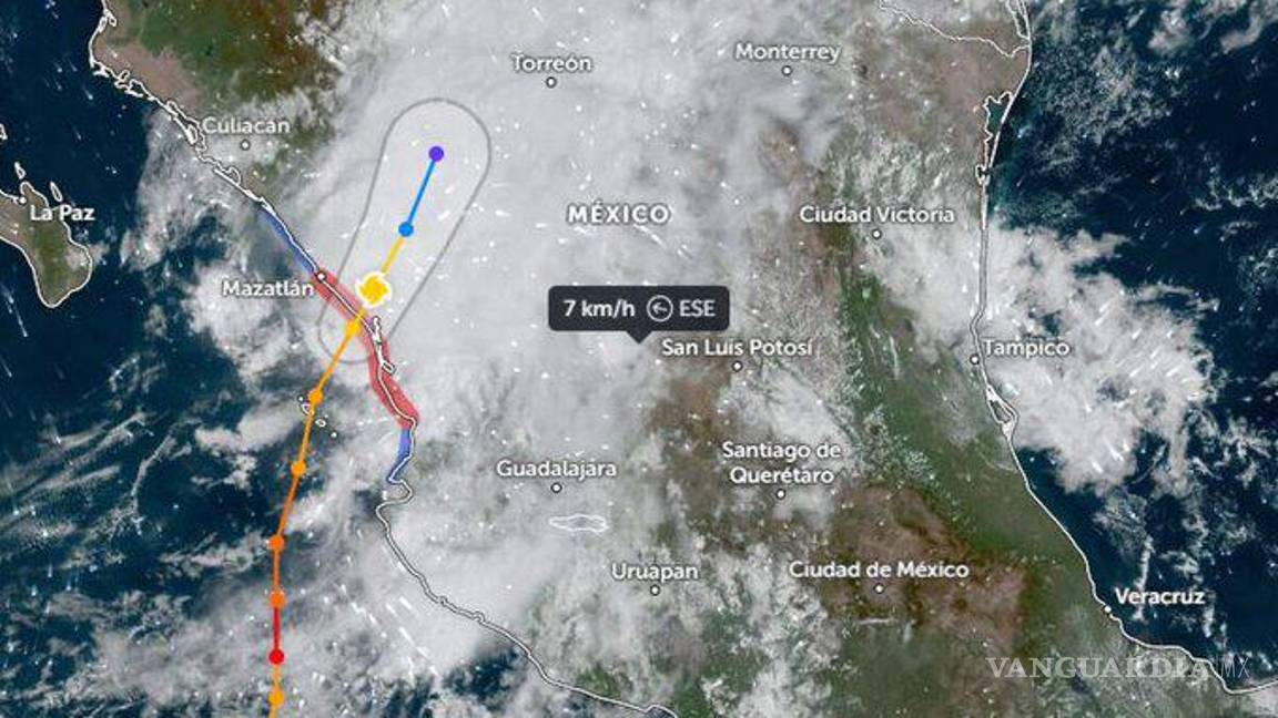 $!‘Orlene’ pasa a ser tormenta tropical, tras tocar tierra en Sinaloa; causará intensas lluvias
