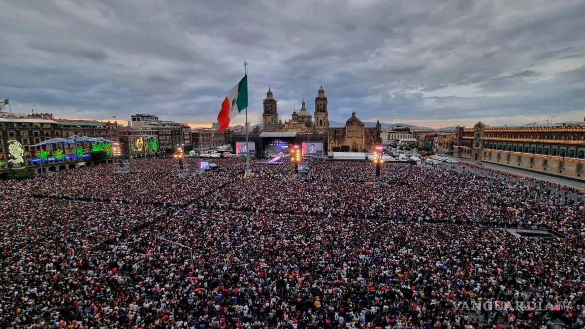 Grupo Firme quita récord a Vicente Fernández, al reunir cerca de 280 mil asistentes en el Zócalo de la CDMX
