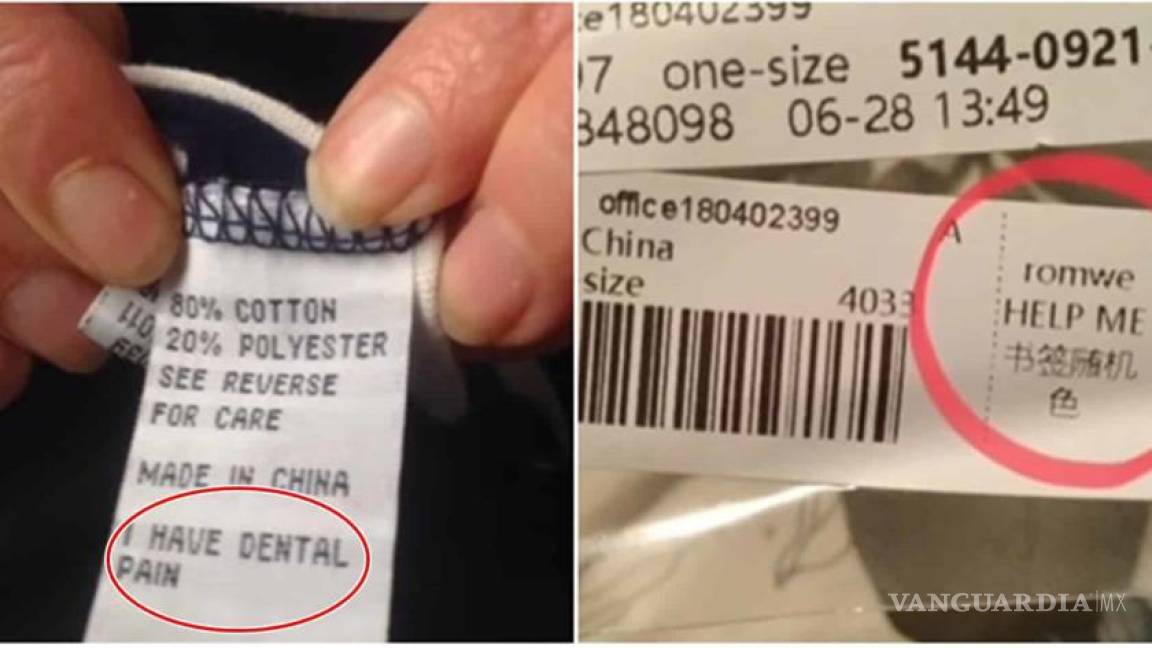 Empleados de Shein envían aterradores mensajes de auxilio en las etiquetas  de la ropa