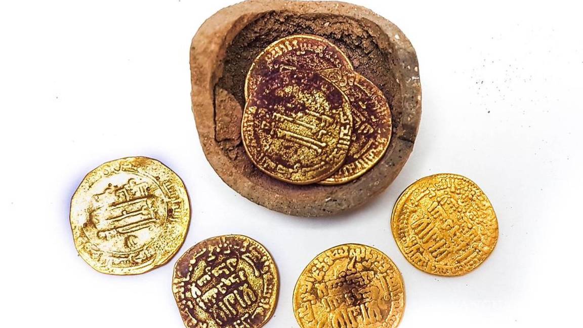 Descubren monedas de oro de mil 200 años en Israel