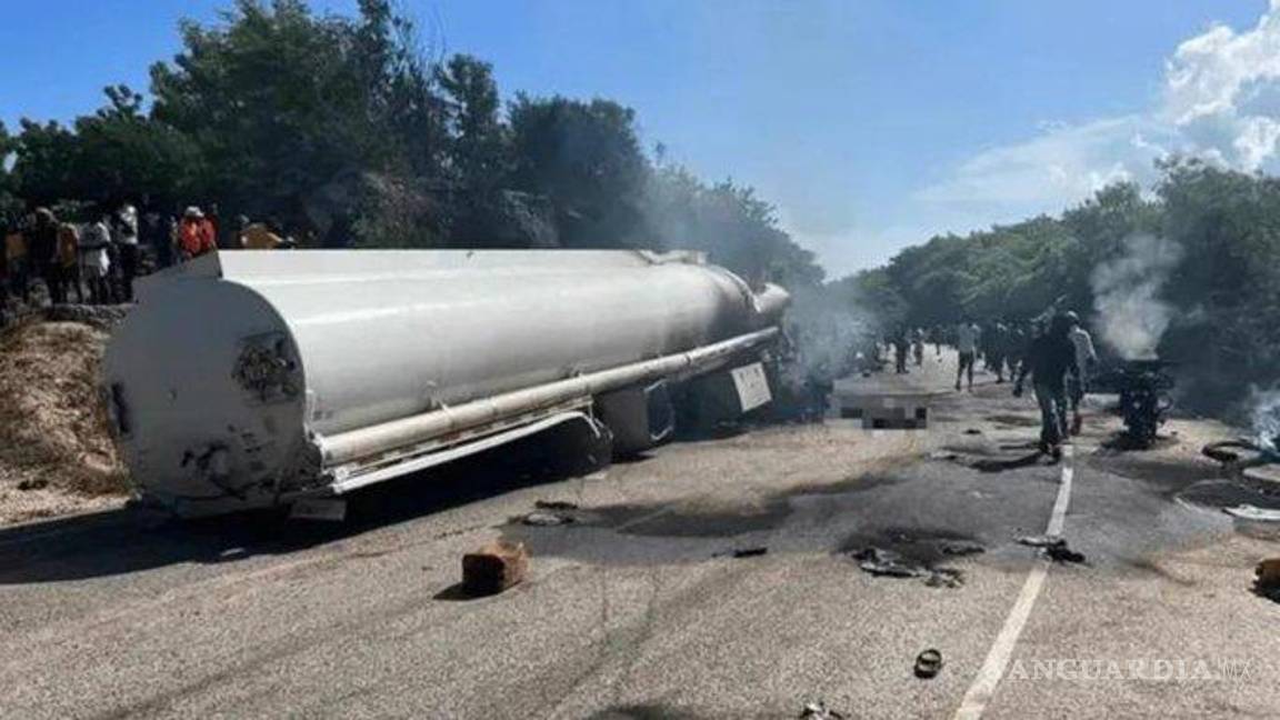 $!Al menos 24 muertos tras explotar un camión cisterna en Haití
