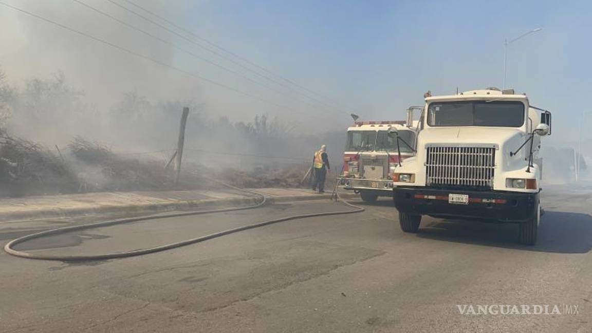 Alarma incendio en baldío cercano a Pemex, al norte de Saltillo