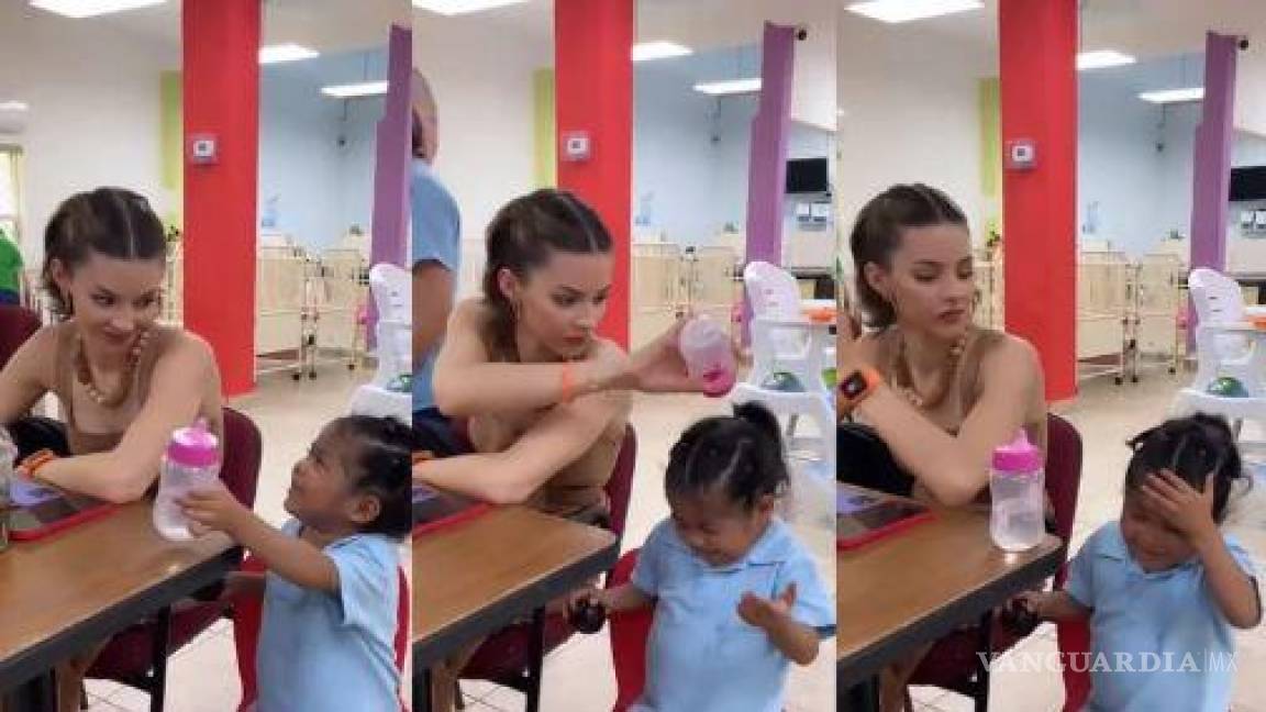 Mariana Rodríguez... polémica imagen donde tira agua en la cabeza de niña desata críticas (video)