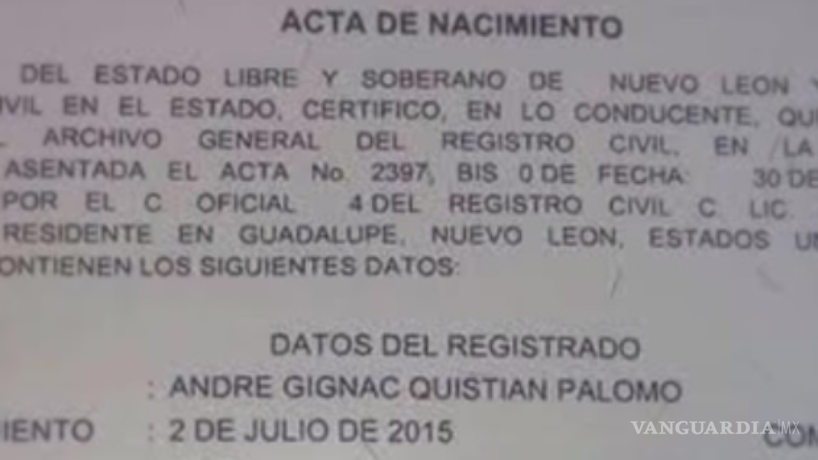 Registran a un niño con el nombre de Gignac en Monterrey