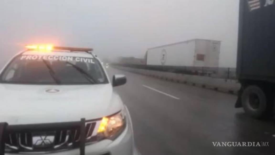 Diez lesionados deja carambola en la autopista Saltillo-Monterrey
