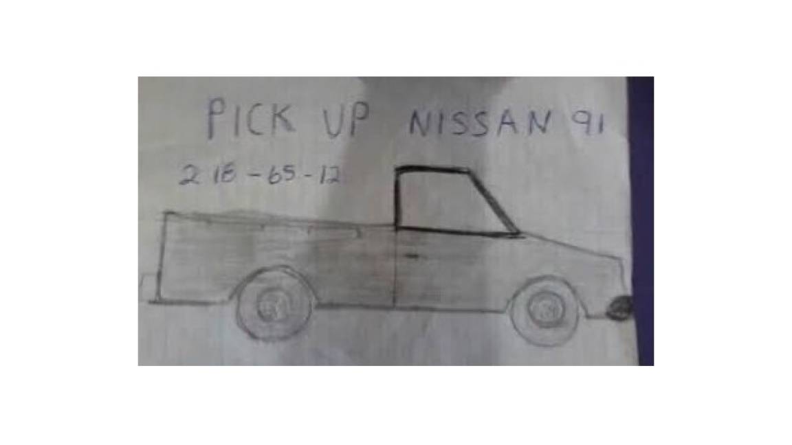 Se viraliza robo de 'Pick Up Nissan' en Sonora tras describirlo ¡con un dibujo!
