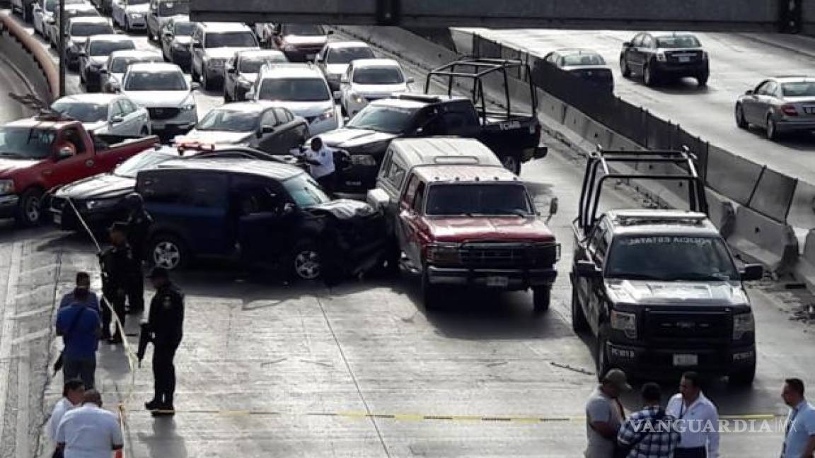 Persecución y balacera en carretera Saltillo-Monterrey termina en choque