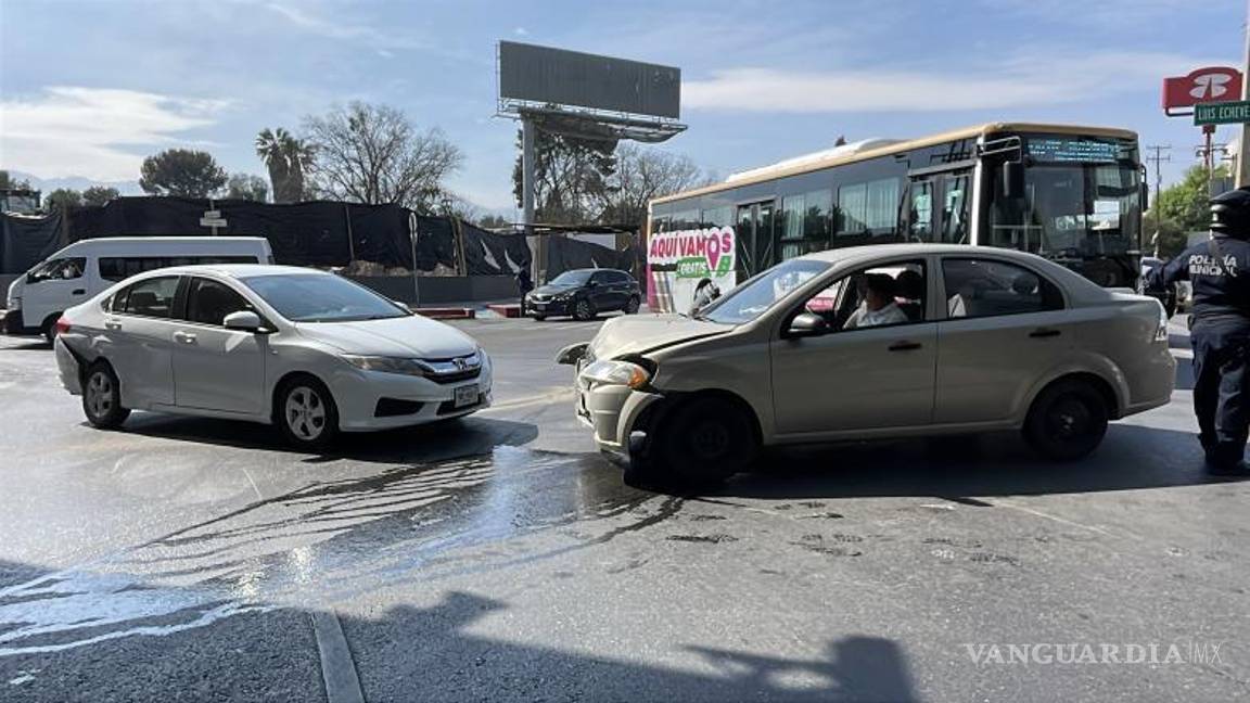 $!A pesar del choque, no se reportaron personas lesionadas en el lugar.