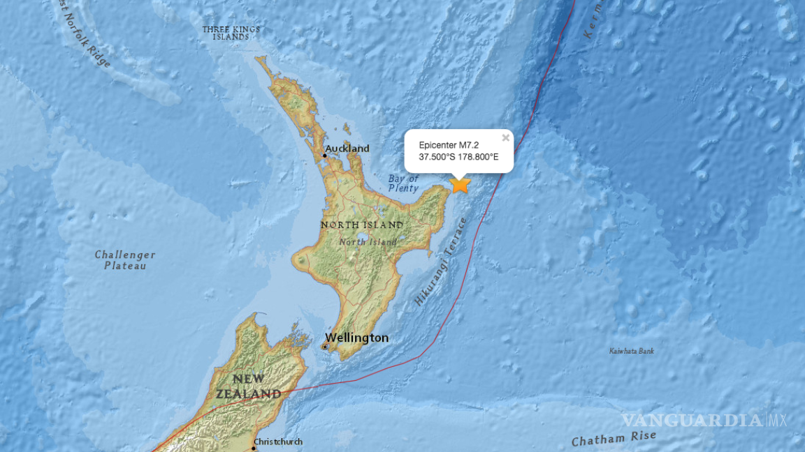 Sismo de magnitud 7.2 sacude Nueva Zelanda