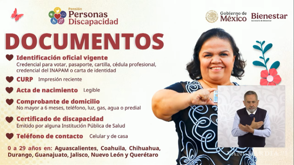 $!Anuncian registro para la Pensión Bienestar de personas con discapacidad: fechas y requisitos