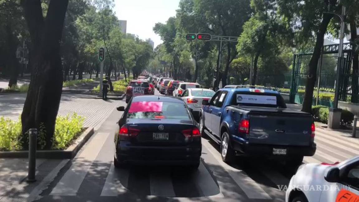 Nuevamente protestan contra AMLO con caravana en CDMX