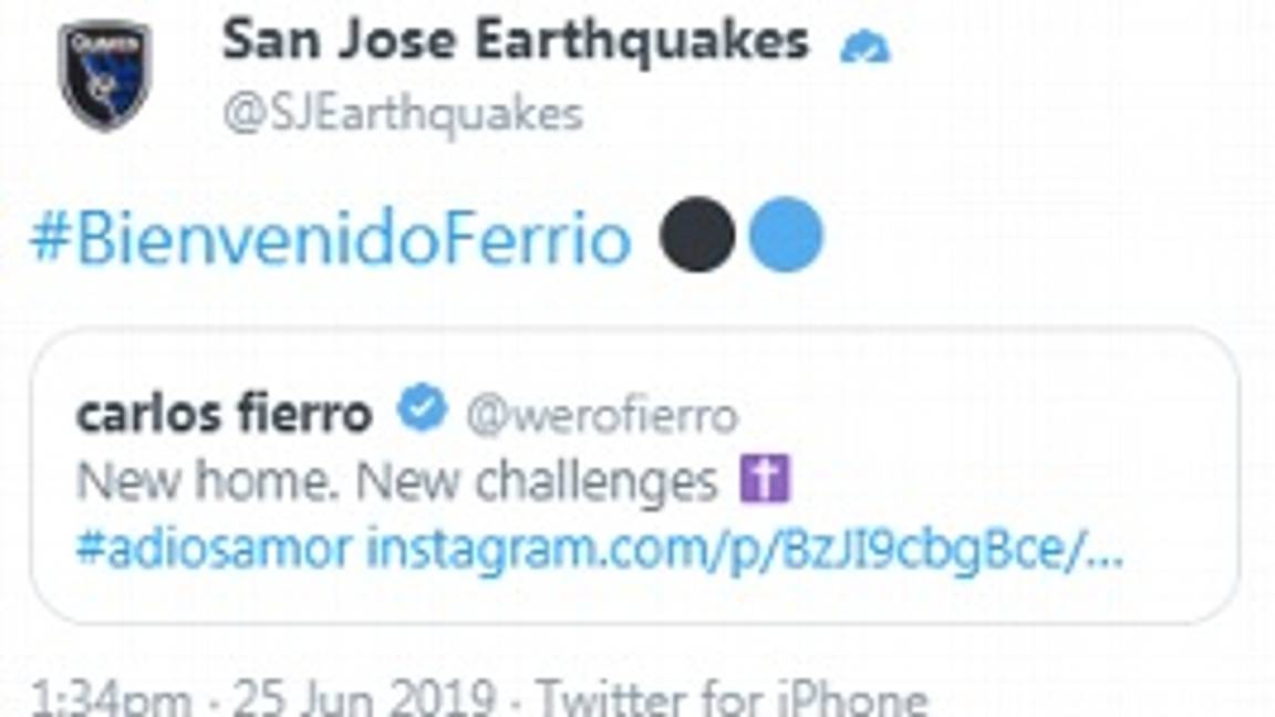 $!Anuncia el San José Earthquakes a Carlos FERRIO y no a Carlos Fierro