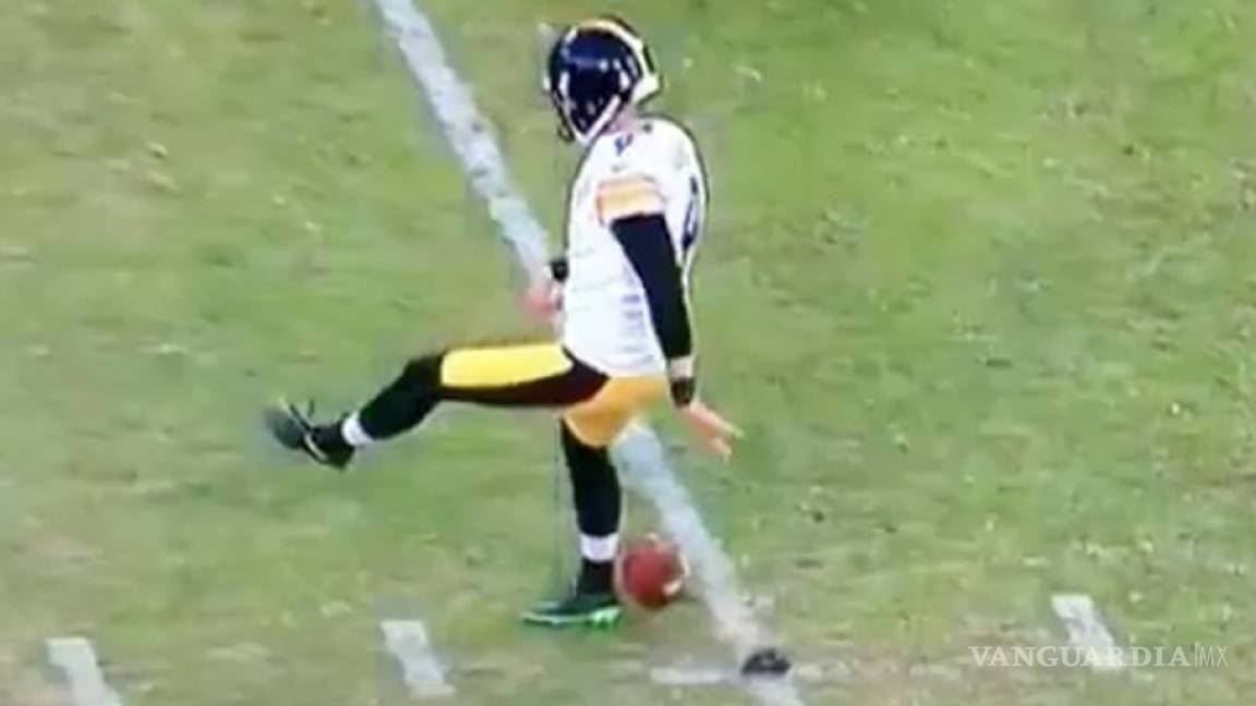 El epic fail del pateador de Steelers que se creyó CR7 e intentó una 'rabona' (video)