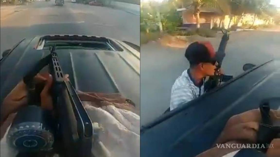 $!Michoacán en Guerra... a plena luz del día y armados se pasean Los Viagras, 'La Familia' y el Cártel Jalisco Nueva Generación (videos)