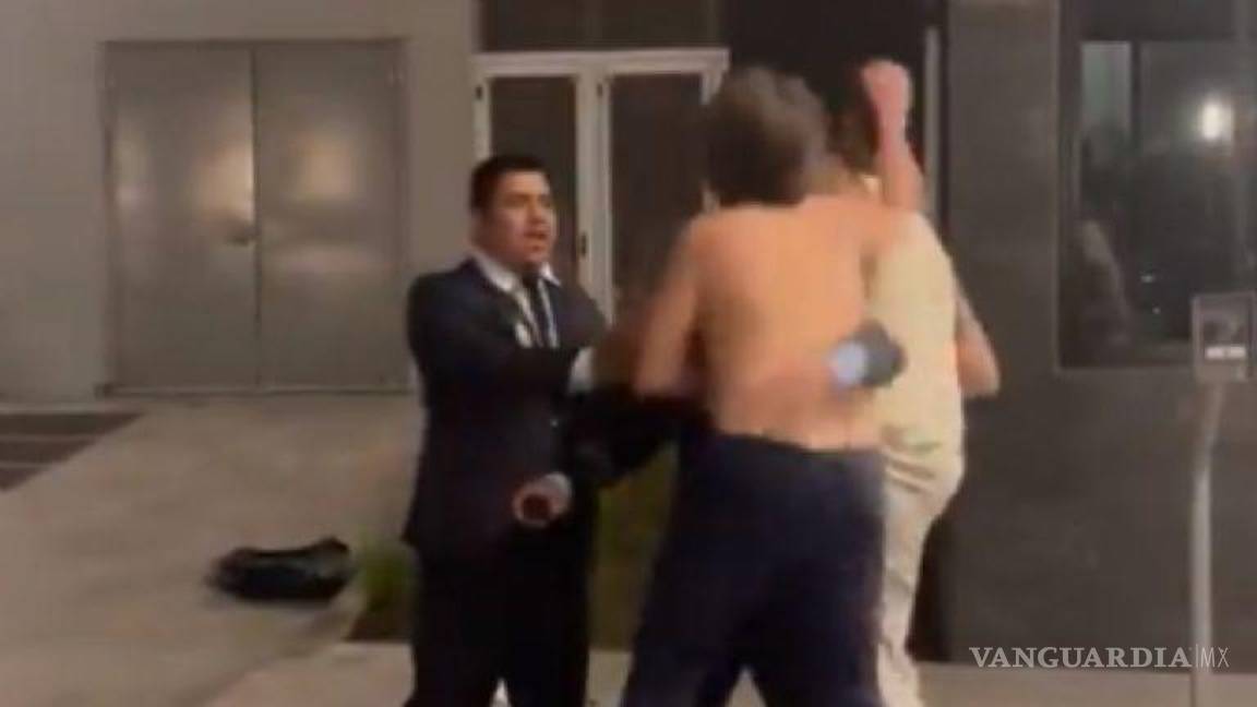 ‘Mirrey’ borracho se desnuda y pelea con su vecino en Santa Catarina, Nuevo León