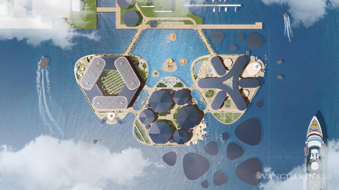 $!Oceanix Busan, las tres plataformas.