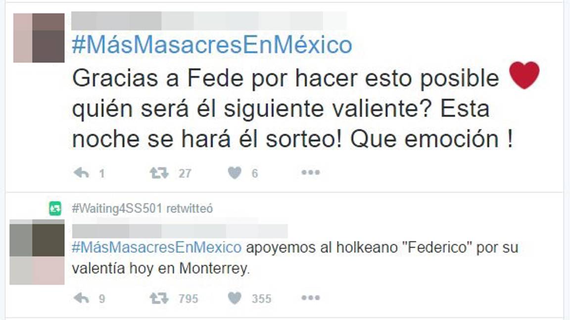 $!Usuarios de redes sociales celebran ataque en Nuevo León usando el hashtag 'MasMasacresEnMexico'