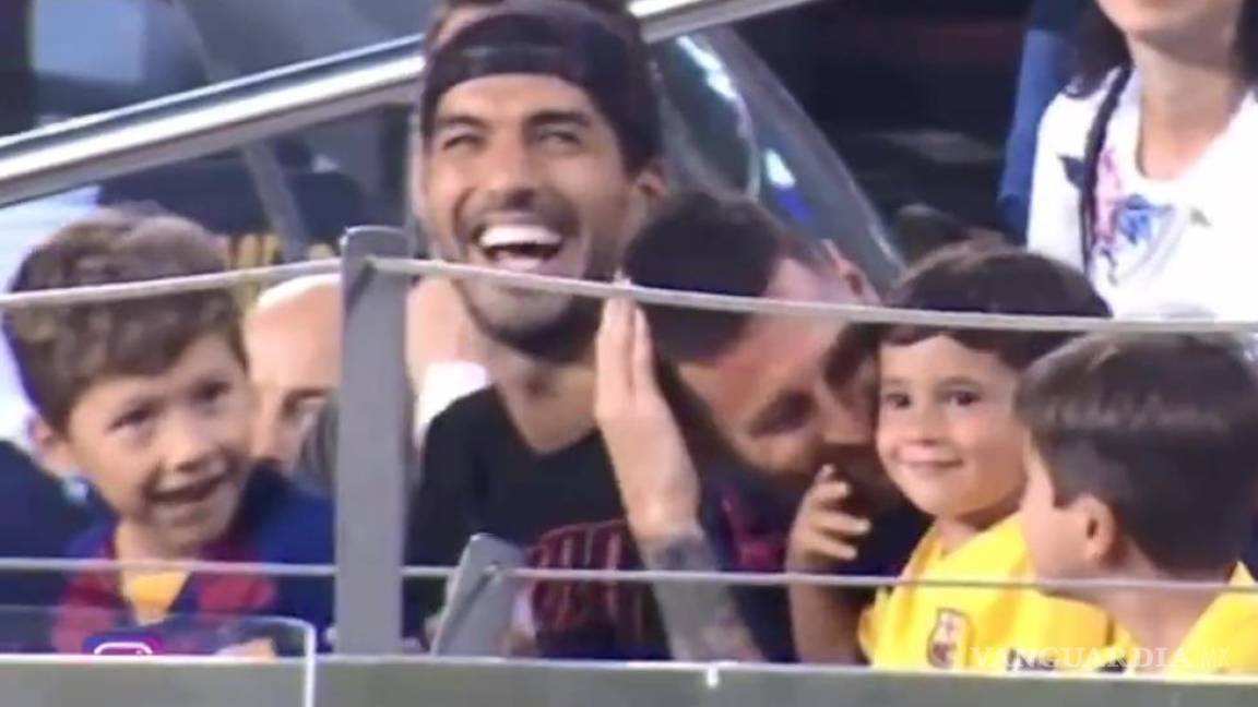 Luis Suárez se burla del hijo de Messi