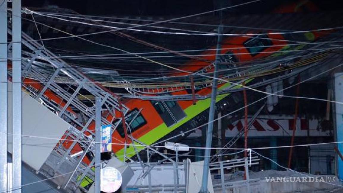 La vista aérea de un dron en el trágico colapso del metro de la CDMX